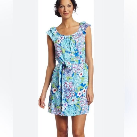 Lilly Pulitzer Dresses & Skirts - Lilly Pulitzer Maya Worth Cap Sleeve Dress Size Medium